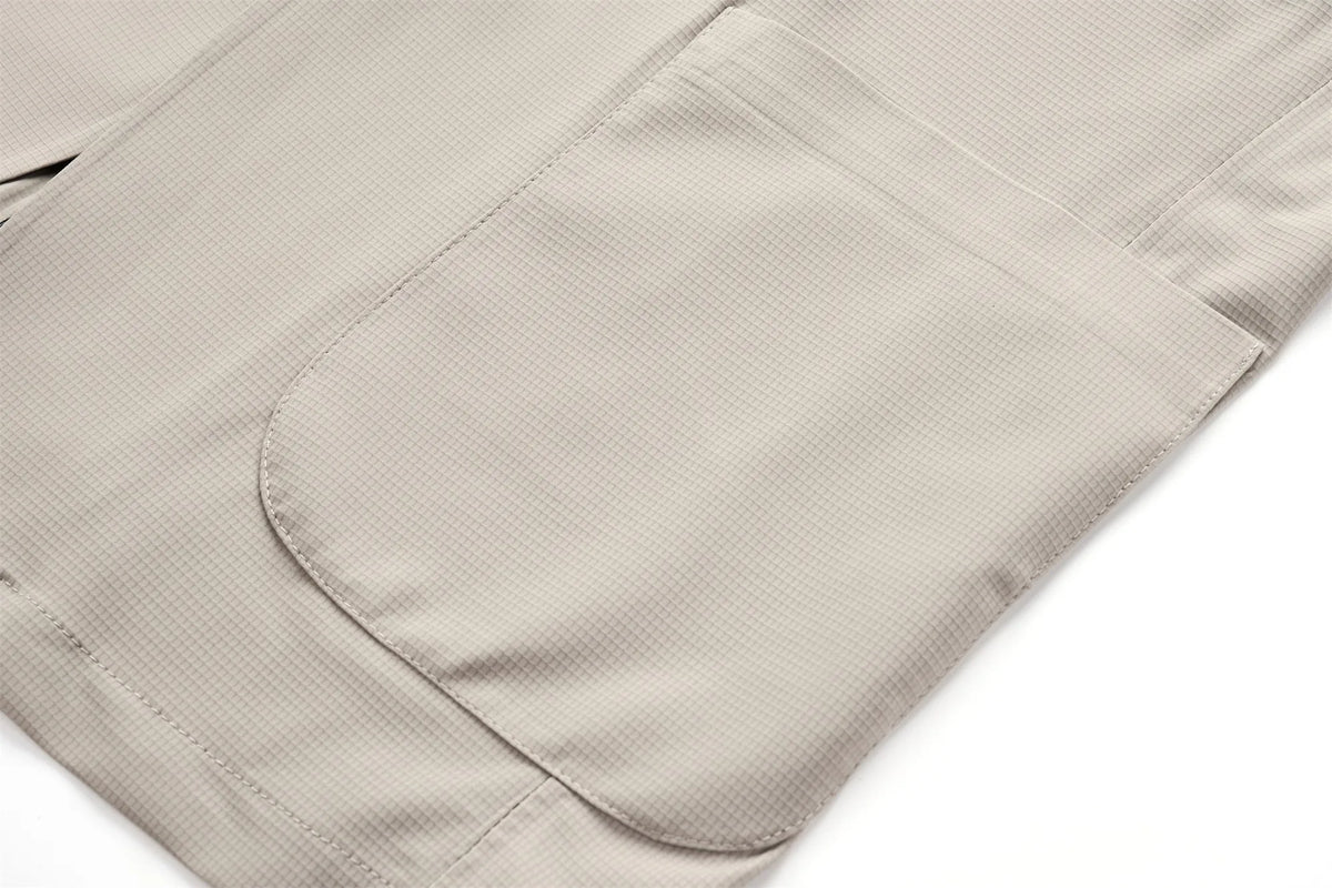 Minimalist Men's Casual Blazer Ice Silk Nylon Spandex Seamless High-Stretch Sun Protection Cooling Summer Breathable Tech Jacket