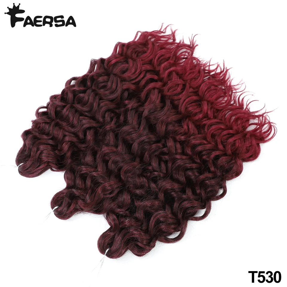 Deep Wavy Twist Crochet Hair Afro Curls Water Wave Crochet Braids Synthetic Curly Braiding Hair Extensions For Women 18 24 Inch