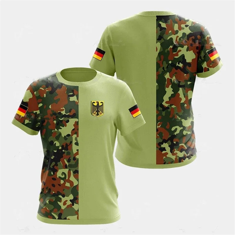 T-shirt à manches courtes pour homme | Motif drapeau allemand