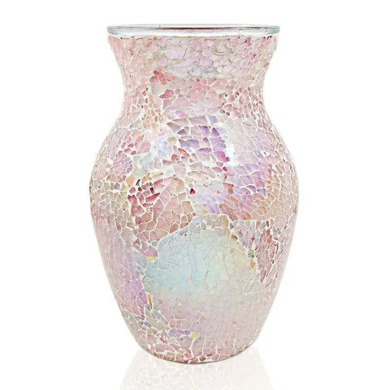 Vase Bohème Mosaïque Verre | Style Européen | Décoration Salon, Chambre & Entrée