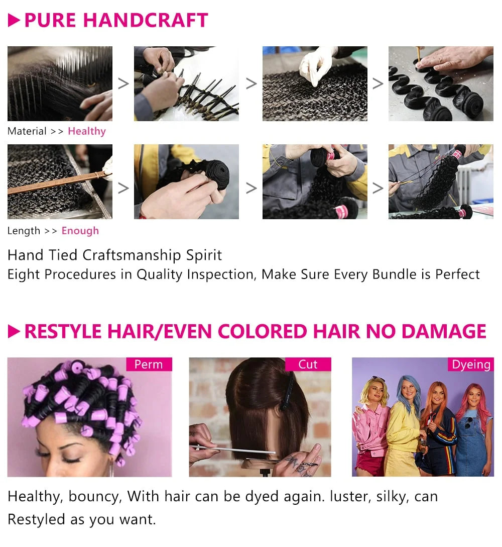 Demi-Perruque Cheveux Humains 180% | Kinky Curly | Invisible Hairline | Cordon Coulissant | 3 en 1