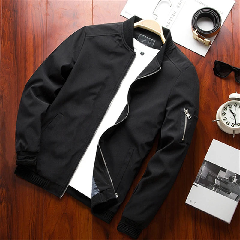 Blouson zippé ajusté pour homme | Style bomber