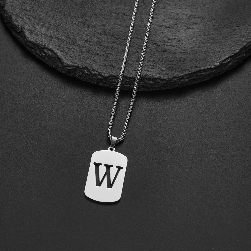 Collier Pendentif Initiale A-Z Délicat | Acier Inoxydable | Bijou Homme & Femme 2024 | Cadeau