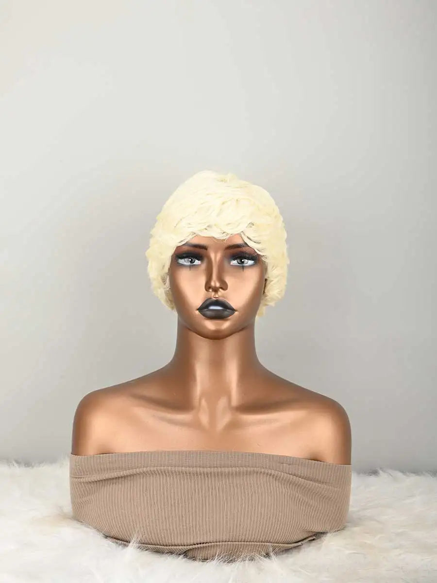 Wigs for Black Women Pixie Cut Human Hair Wigs for Women Daily Use Hair Chic Elegent Synthetic Wigs