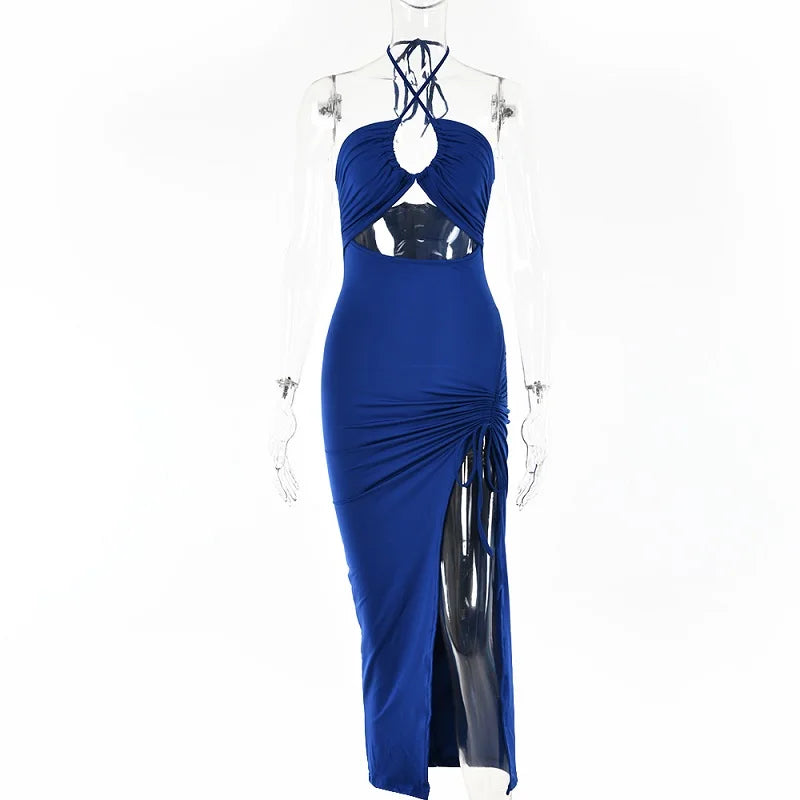 Sleeveless Sexy Female Midi Backless Dresses Slim Night Club Party Women's Dress Bodycon Elegant Dresses for Women