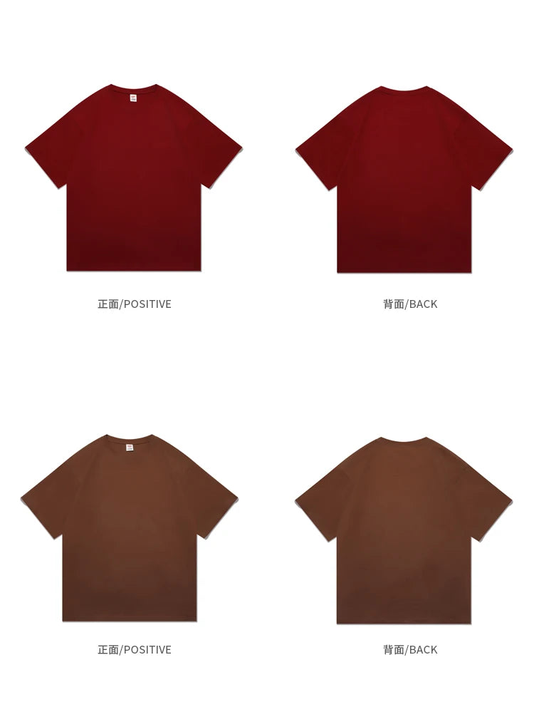 T-shirt ample uni en coton pour homme | Manches courtes | S à 5XL