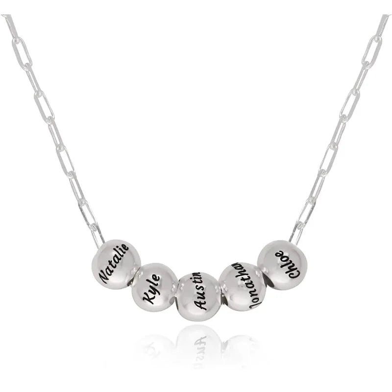 Collier Prénom Personnalisé Pierre de Naissance | Cœur Promesse Gravée | Pendentif | Cadeau Noël Bijou