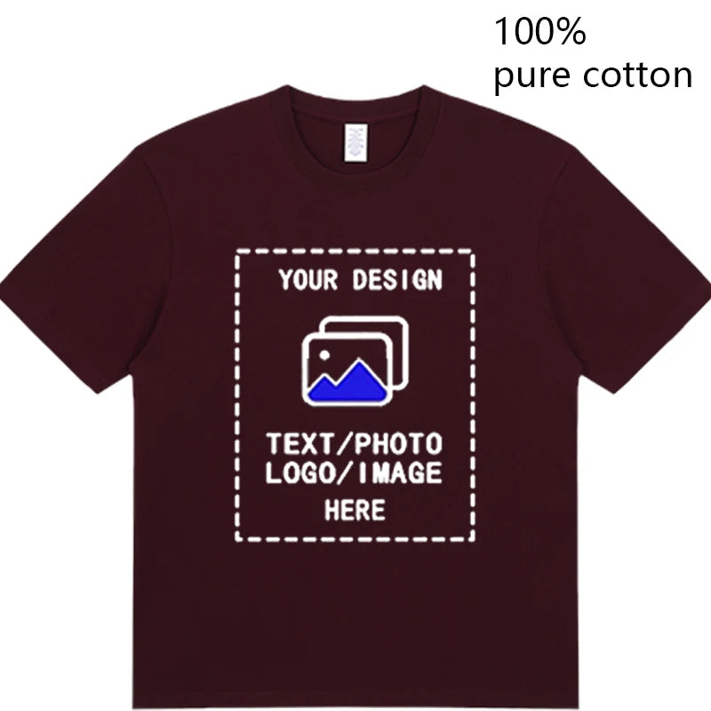 Custom-Made Men's T-Shirts Are Suitable for Team Gatherings, Gyms, and Sports Cotton Round-Neck Short-Sleeved Shirts