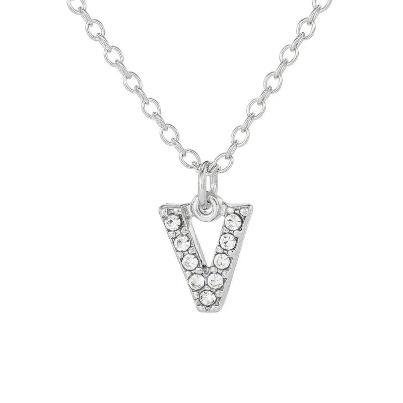 Fashionable Shiny A-Z Letter Pendant Charm Necklace 26 Initial Alphabet Name Clavicle Chain Party Jewelry Gift