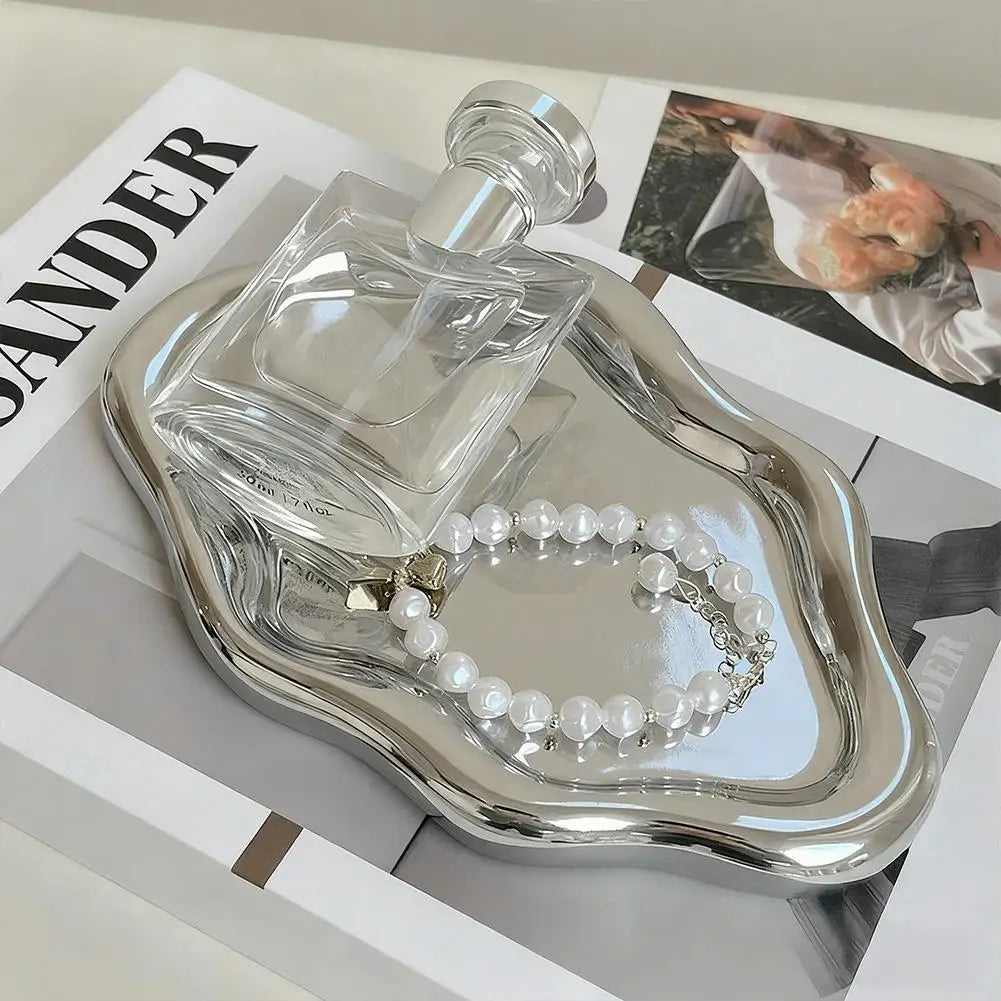 Plateau à Bijoux Forme Nuage | Présentoir Boucles d'Oreilles & Bagues Électroplaqué | Accessoires Bureau