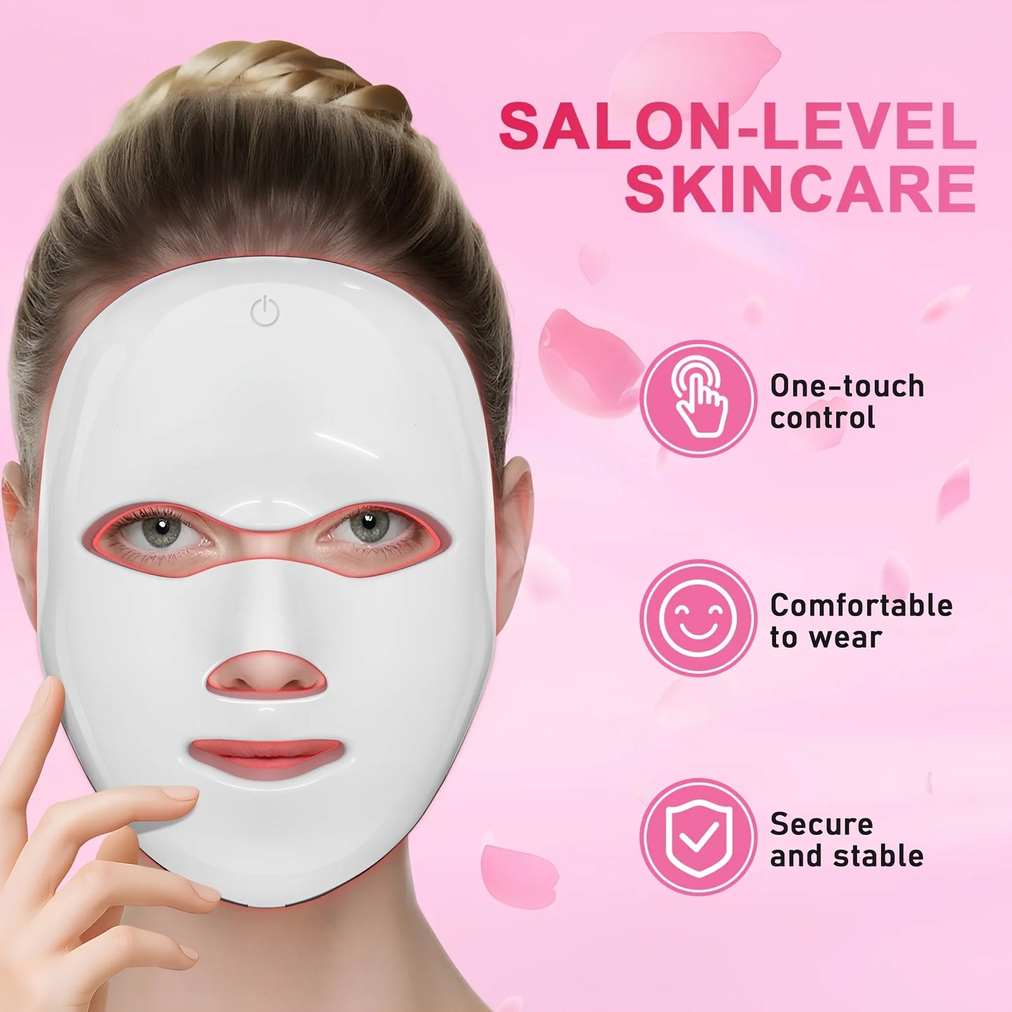 Beauty 7-Color Facial Mask Device, USB Rechargeable, Touchscreen, Multifunctional Portable Facial Skincare Device, Mask Machine,