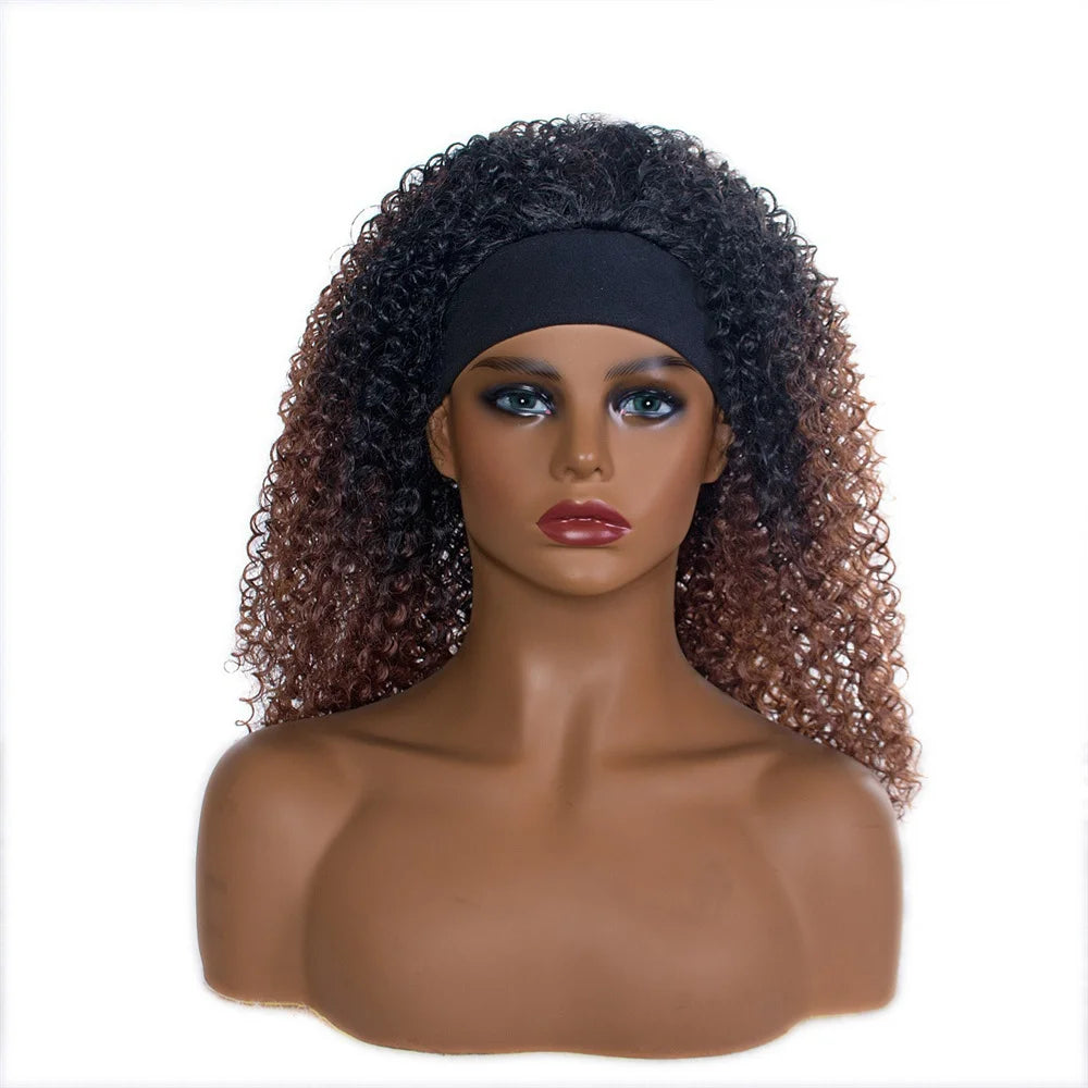 Perruque Headband Tresses Africaines Synthétique | 3 Brins | Queue de Cheval | Couvre-Cheveux | Fibre | Femme