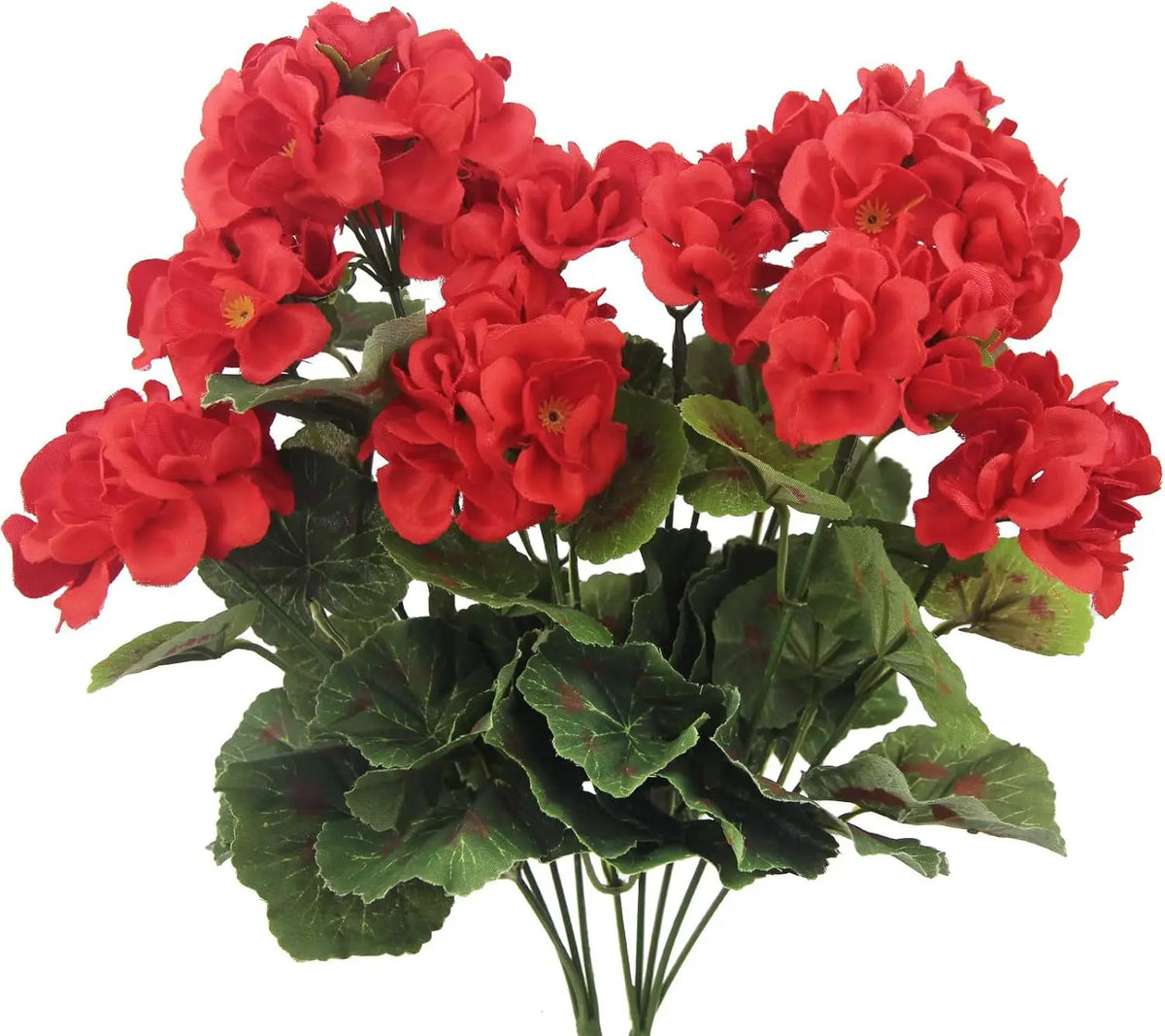 Uflower 1Pc Artificial Begonia Flower Plants for Wedding Bouquet Home Garden Bonsai Christmas Wreath Decor