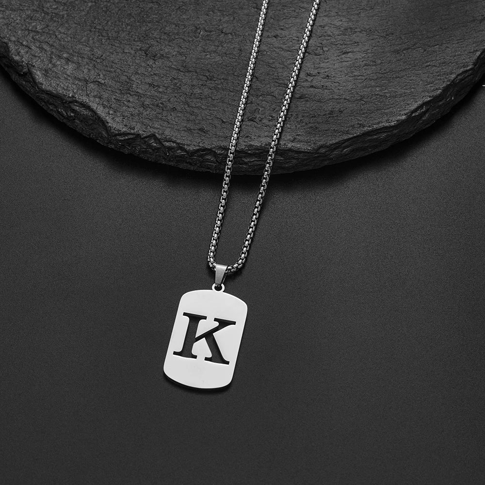 Collier Pendentif Initiale A-Z Délicat | Acier Inoxydable | Bijou Homme & Femme 2024 | Cadeau