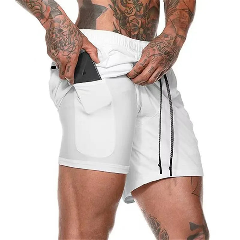 Short de sport uni pour homme | Polyester