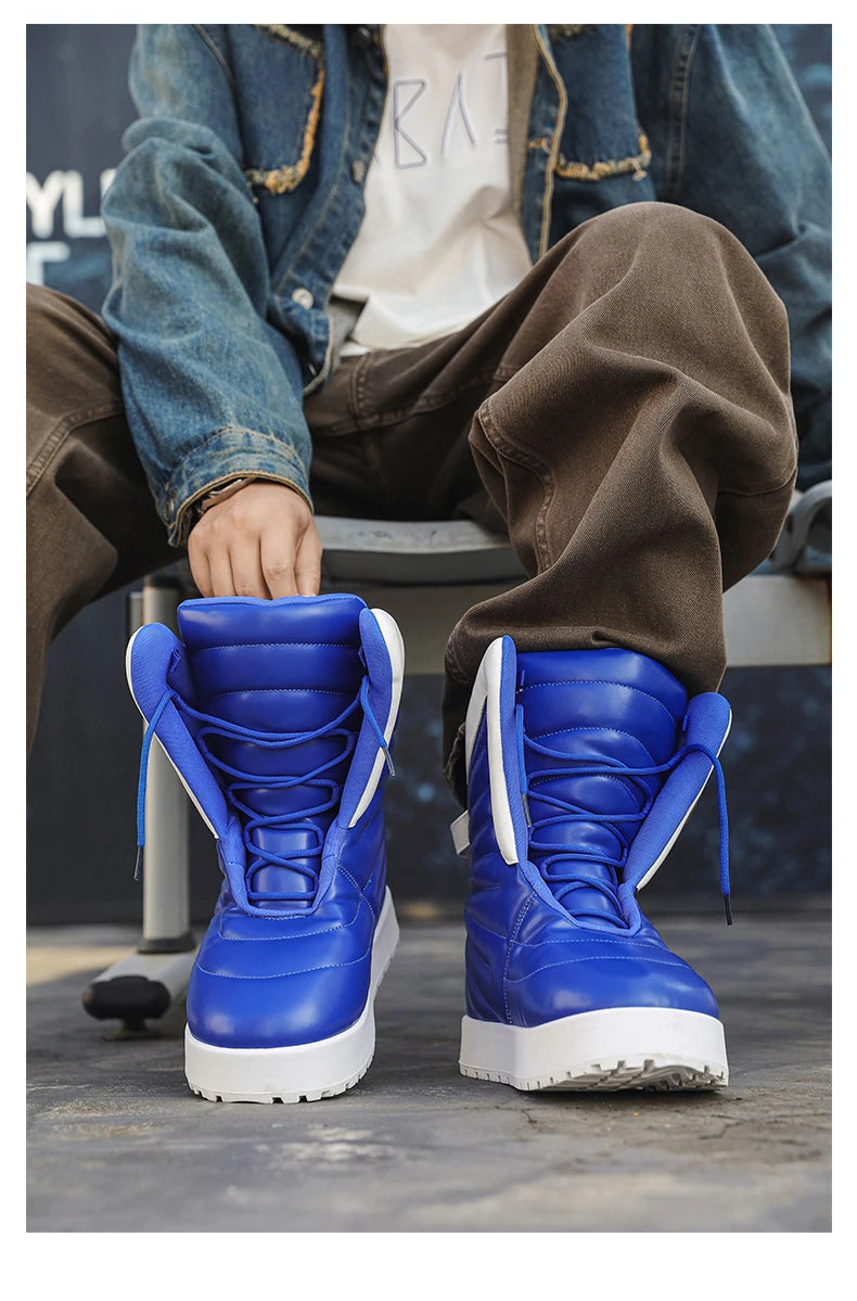Chaussures Hiver Homme 2025 | Pantoufles Chaudes Imperméables | Peluche Antidérapant | Sneakers Neige
