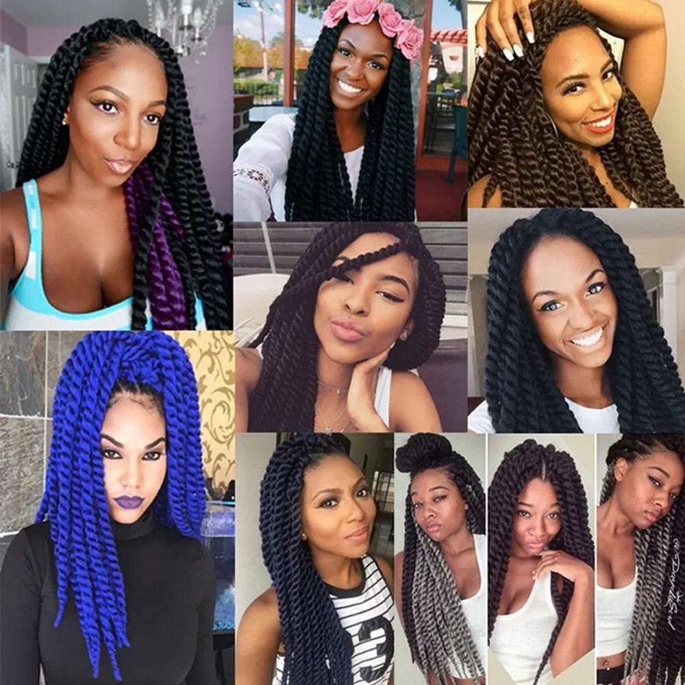 Senegalese Twist Hair Jumbo Twist Braids Crochet Braids 22 inch 120g Ombre Synthetic Crochet Hair Braiding Hair For Black Women