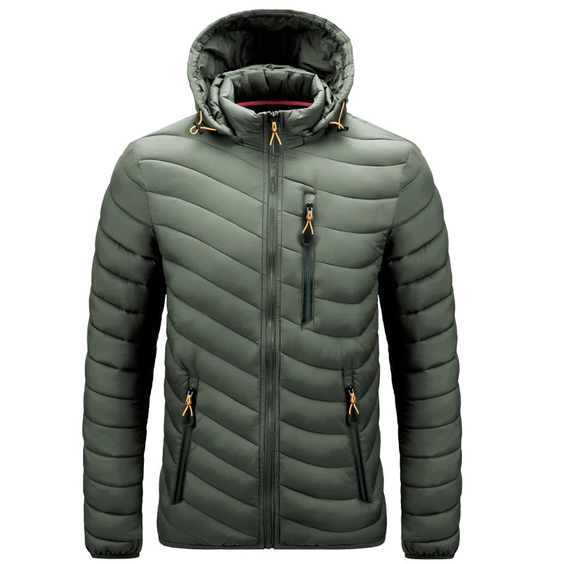 Doudoune épaisse à capuche pour homme | Automne et hiver