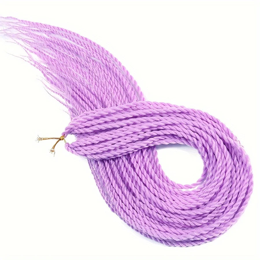 Tresses Senegalese Twist Crochet 24 Pouces | Dreadlocks Synthétiques | 30 Racines | Extensions Femme