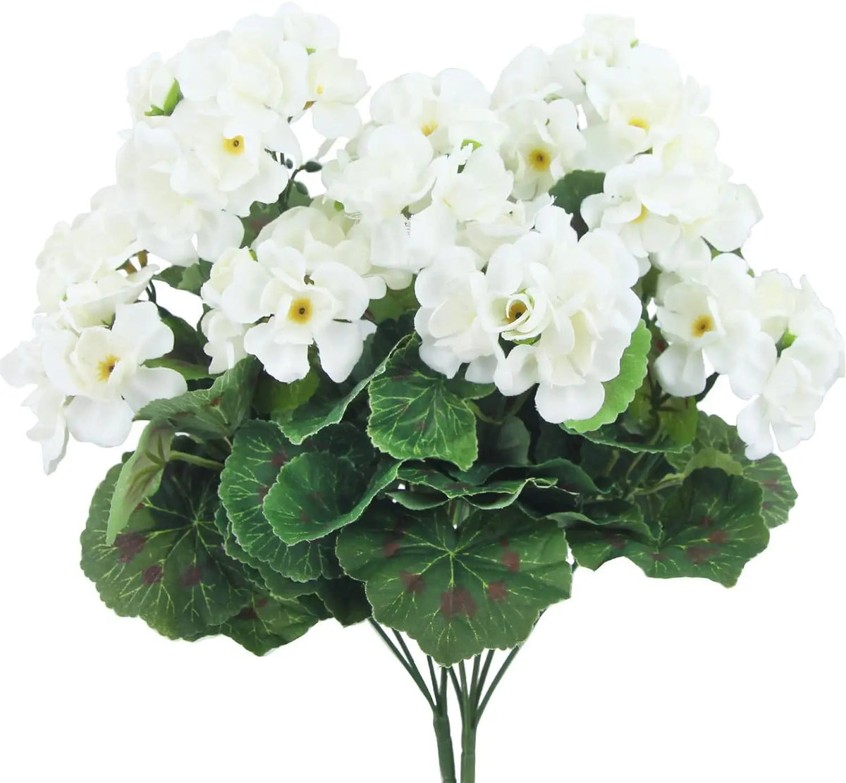 Uflower 1Pc Artificial Begonia Flower Plants for Wedding Bouquet Home Garden Bonsai Christmas Wreath Decor