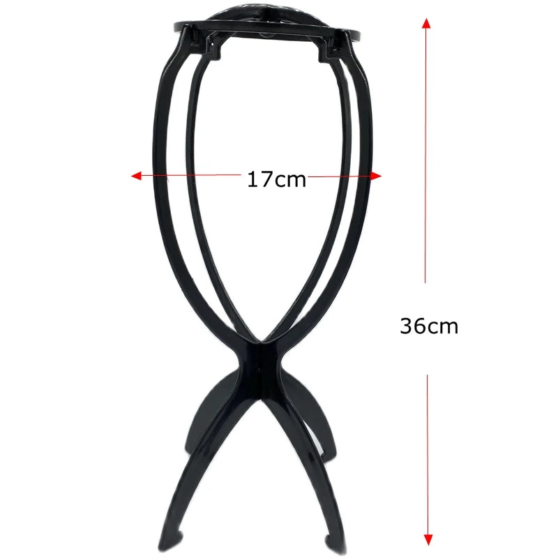 2 pcs 36cm Portable Desktop Wig Stand Wig Stands Portable Wig Hanger Salon Barber Hanging Hats Holder Display Stand