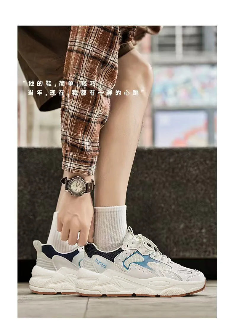 Baskets Dad Homme Été 2026 | Mesh Respirant Casual | Semelle Épaisse Streetwear