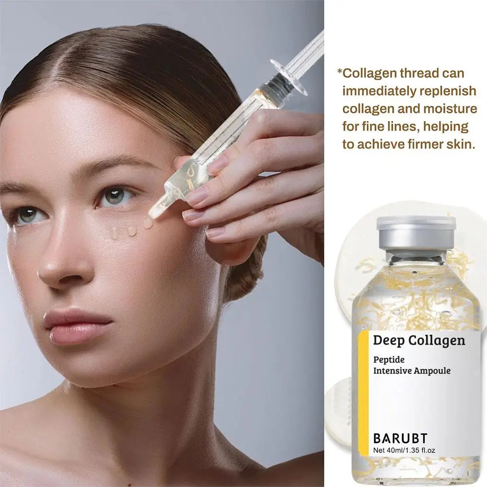 Korean Silk Collagen Essence Serum Deep Peptide Intensive Revitalizing Face Cream Anti-Wrinkle Firming Lifting Skin Care 40ml