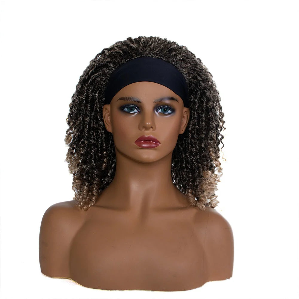 Perruque Headband Tresses Africaines Synthétique | 3 Brins | Queue de Cheval | Couvre-Cheveux | Fibre | Femme
