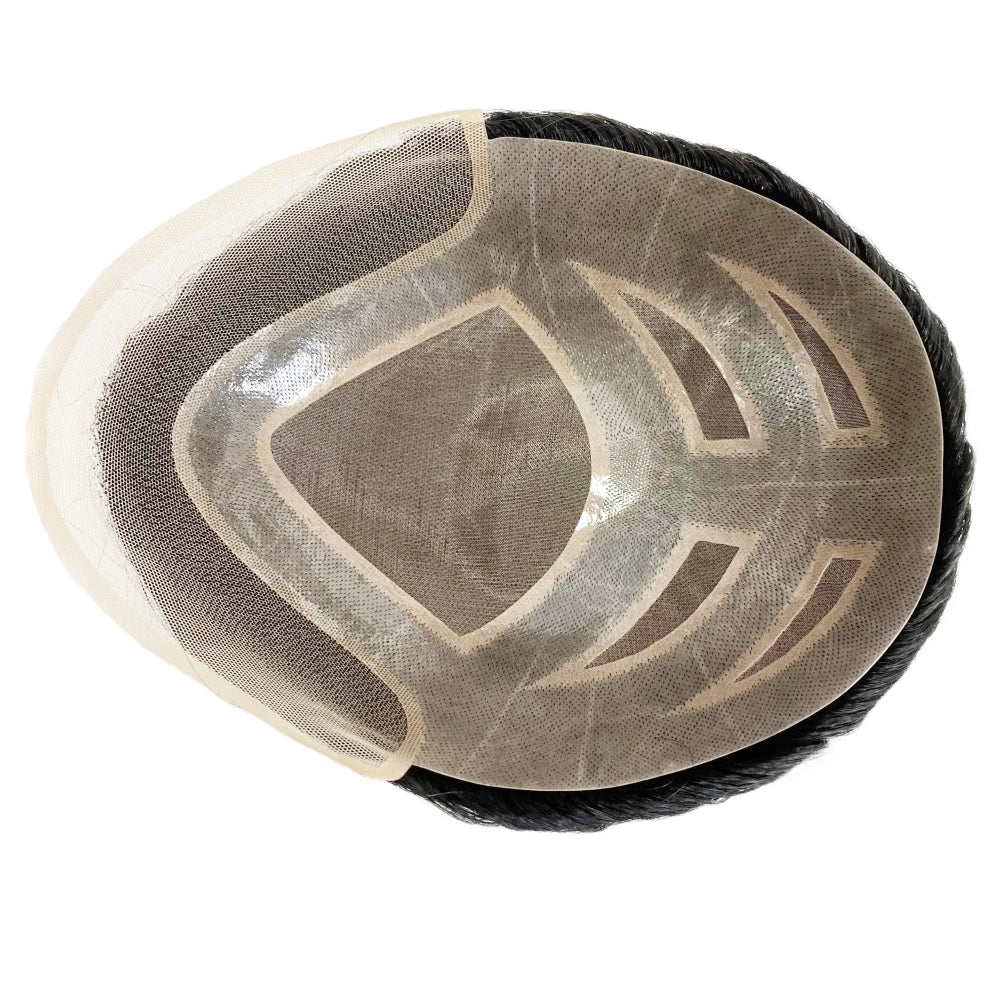 Toupee for Men Human Hair Wigs Men's Toupee FPM Prosthesis Units Patch Curly Wave Toupee Hair Real Human Replacement