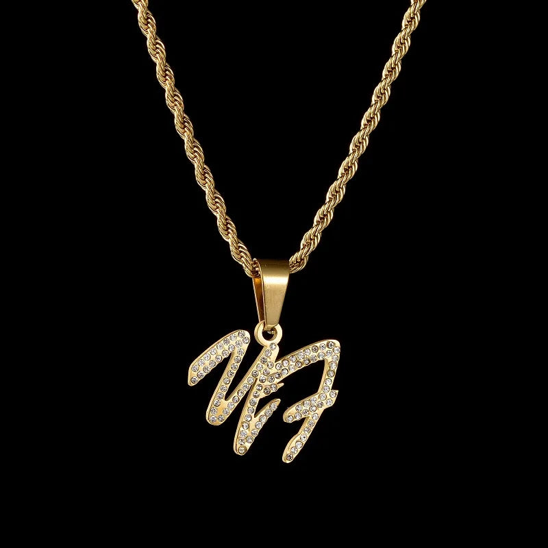 Collier Prénom Personnalisé 365 | Lettre Initiale Acier Inoxydable | Pendentif Charme | Cadeau Bijou Femme