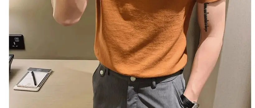 Polo en maille uni pour homme | Manches courtes