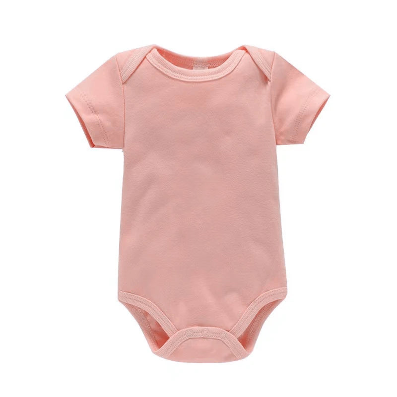 Baby Clothes Fashion Baby Bodysuit Summer Clothes Solid Color Romper Soft Casual Jumpsuit for Newborns Clothing