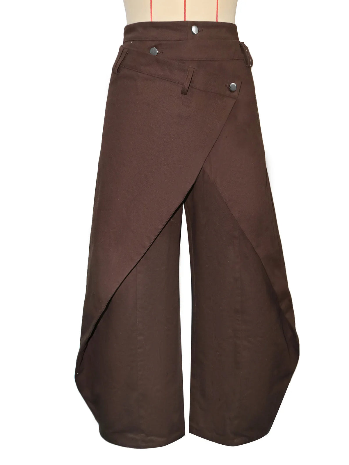 Vintage Washed Denim Wide Leg Pants Women Asymmetrical Wrap Overlap High Waist Y2K Streetwear Casual Fashion Baggy Jeans