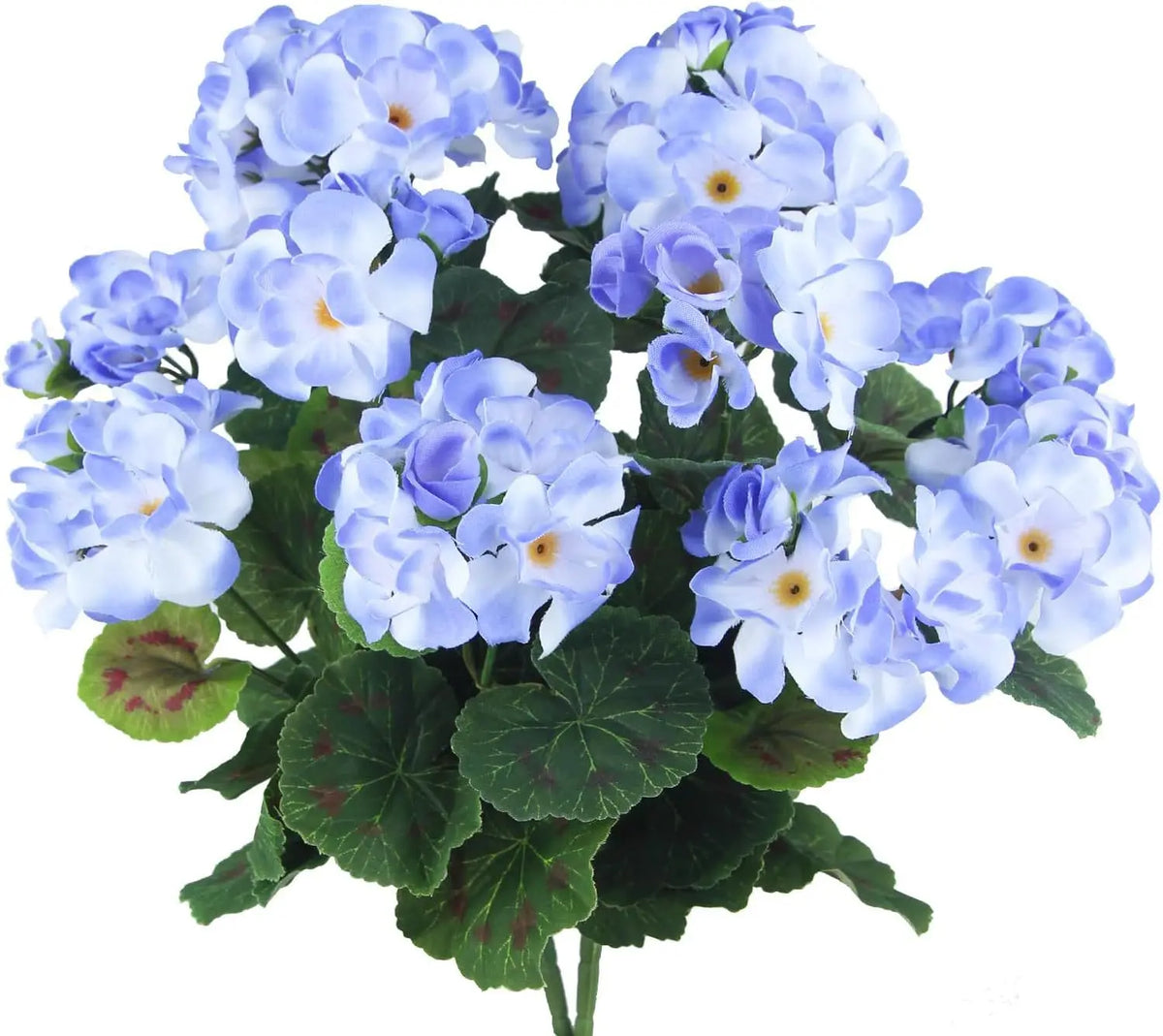 Uflower 1Pc Artificial Begonia Flower Plants for Wedding Bouquet Home Garden Bonsai Christmas Wreath Decor