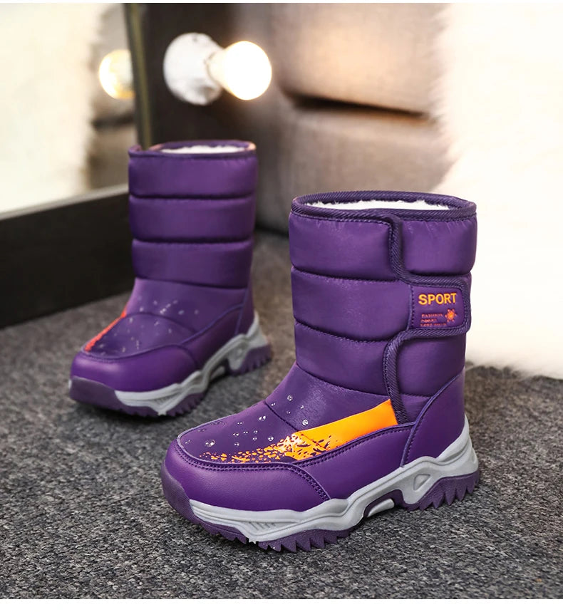 Bottes de Neige Enfants Princesse Élégantes | Imperméables Peluche | Garçons & Filles | Hiver Outdoor