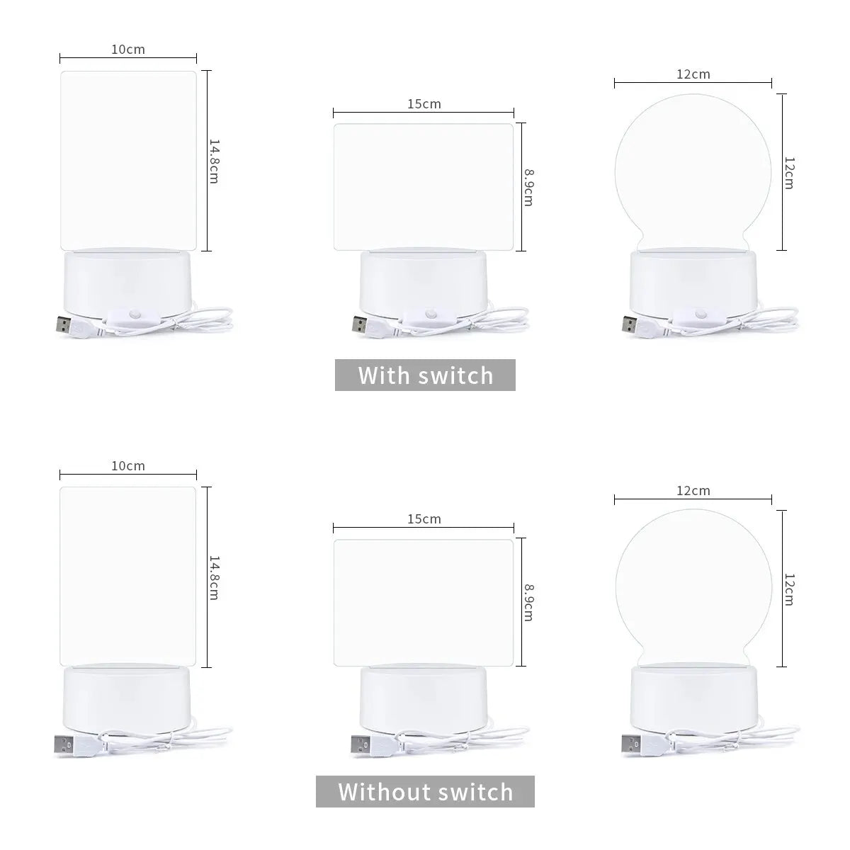 Lampe de Bureau Décorative USB | Tableau de Messages avec Stylo | Veilleuse de Chevet | Décoration Intérieure