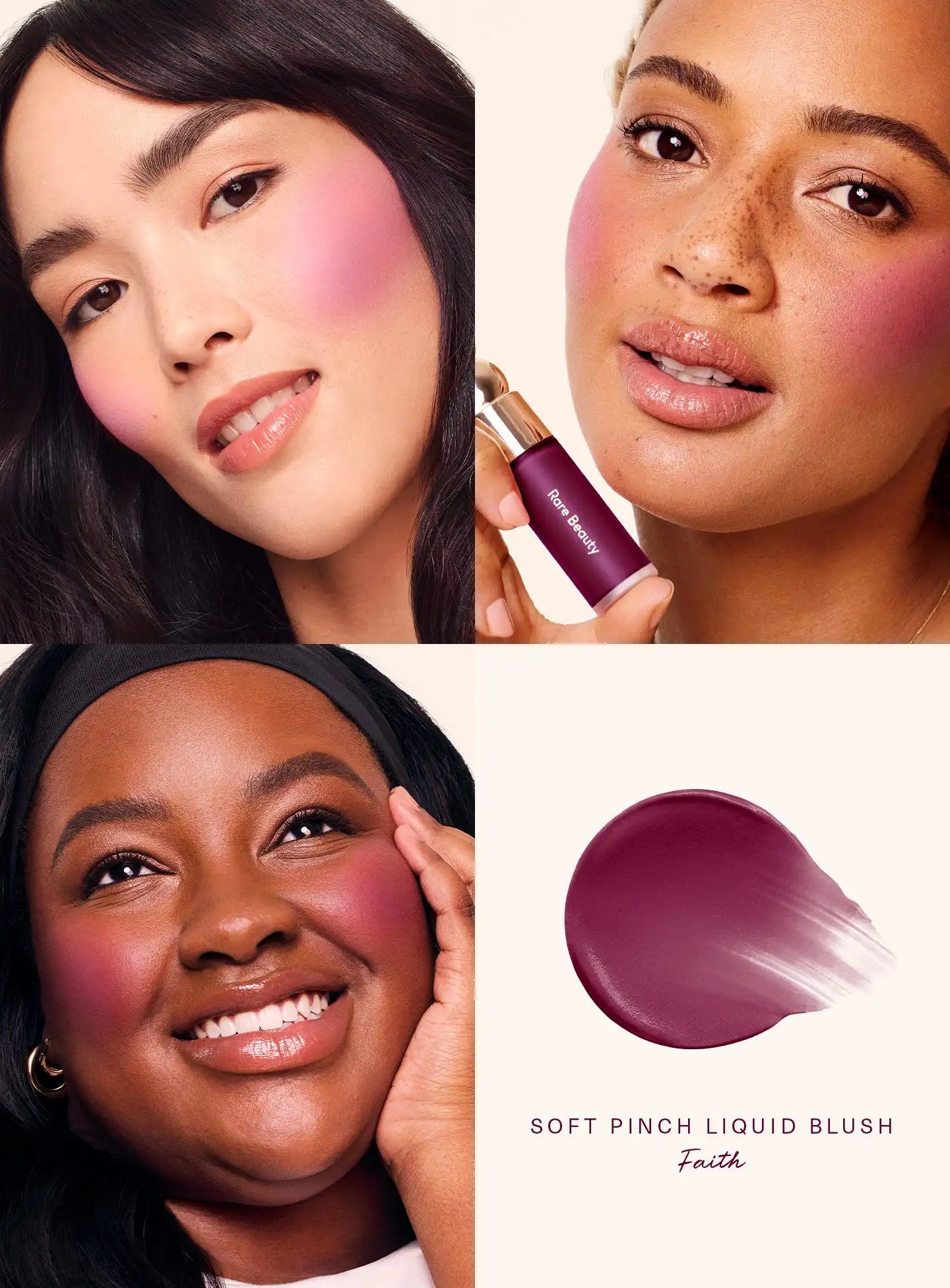 Rare Beauty Love Encourage Believe Virtue Hope Grateful Happy Joy Lucky Worth Blush Plump Seamless High-impact Weightless Makeup