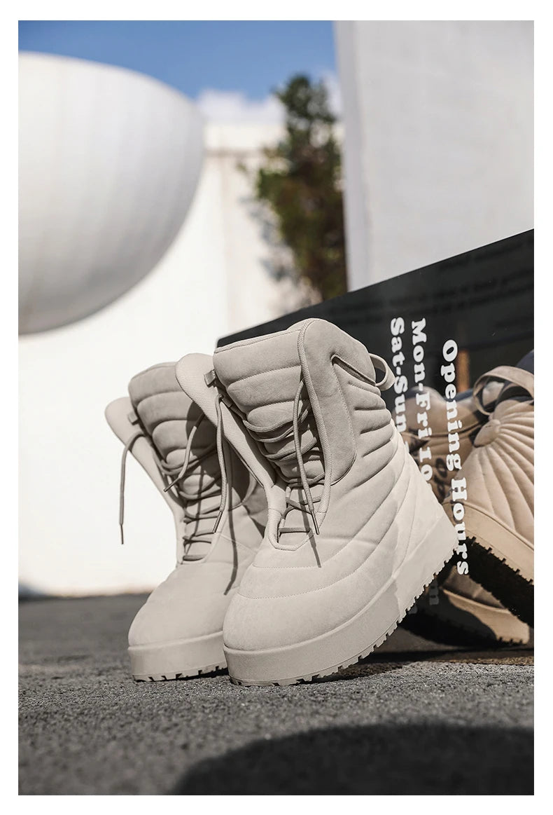 Chaussures Hiver Homme 2025 | Pantoufles Chaudes Imperméables | Peluche Antidérapant | Sneakers Neige
