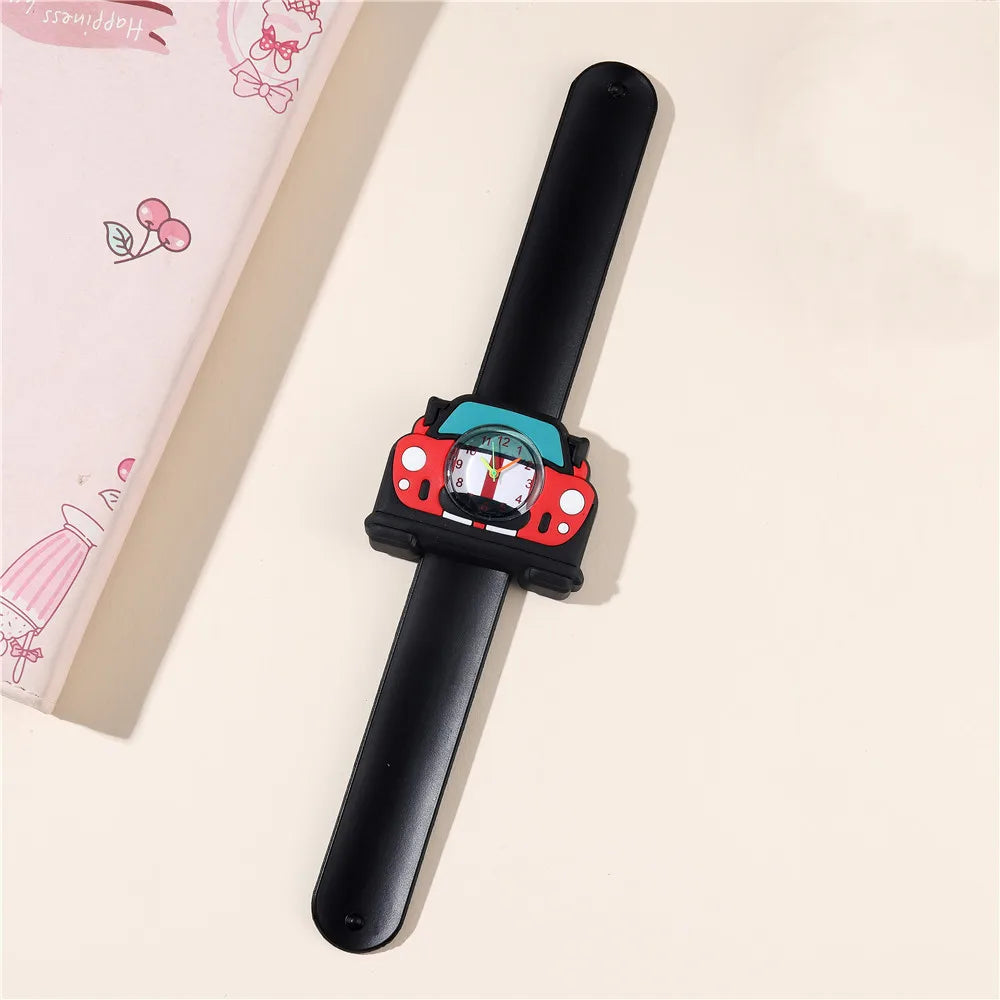 Fashion Children Students Cartoon Watch Car Pattern Kids Boys Girls Watch Gifts