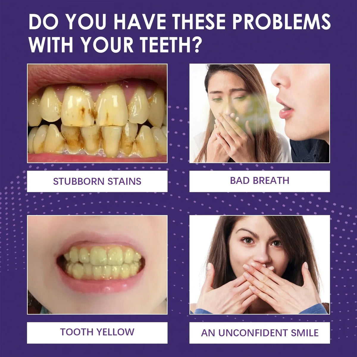 Dentifrice Blanchissant Violet V34 | Élimine Plaque & Taches | Haleine Fraîche | Hygiène Dentaire