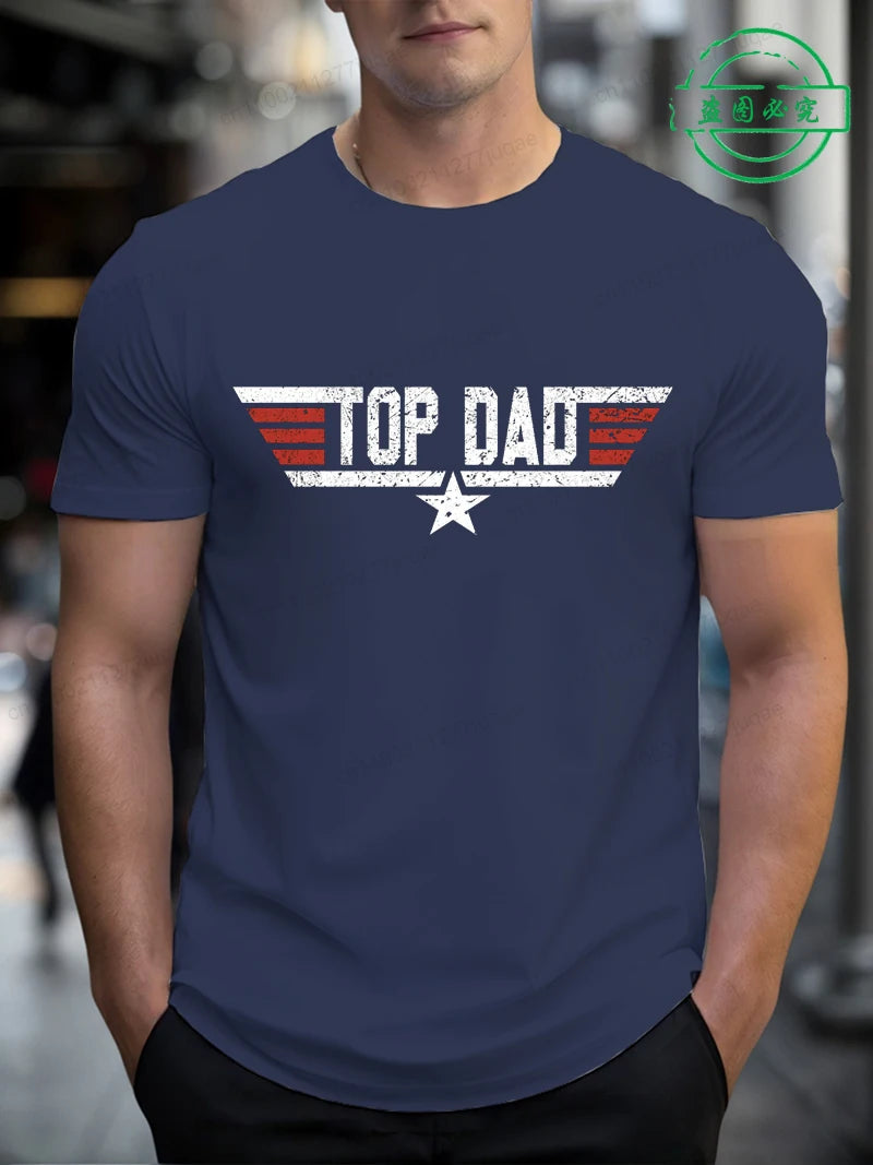 T-Shirts for Men Top Dad Design Shirts Papa Graphic Tees Short Sleeve Men's Summer Fashion T-Shirts Personality Clothing