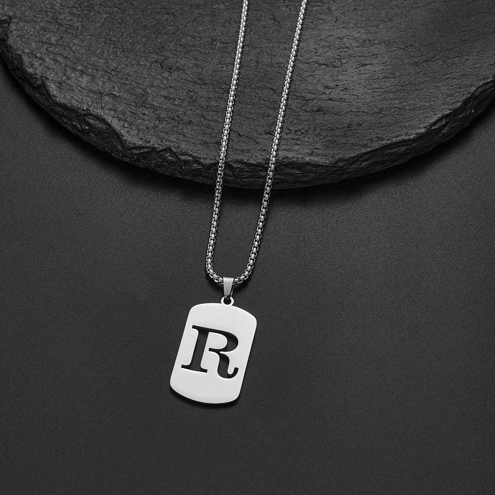 Collier Pendentif Initiale A-Z Délicat | Acier Inoxydable | Bijou Homme & Femme 2024 | Cadeau