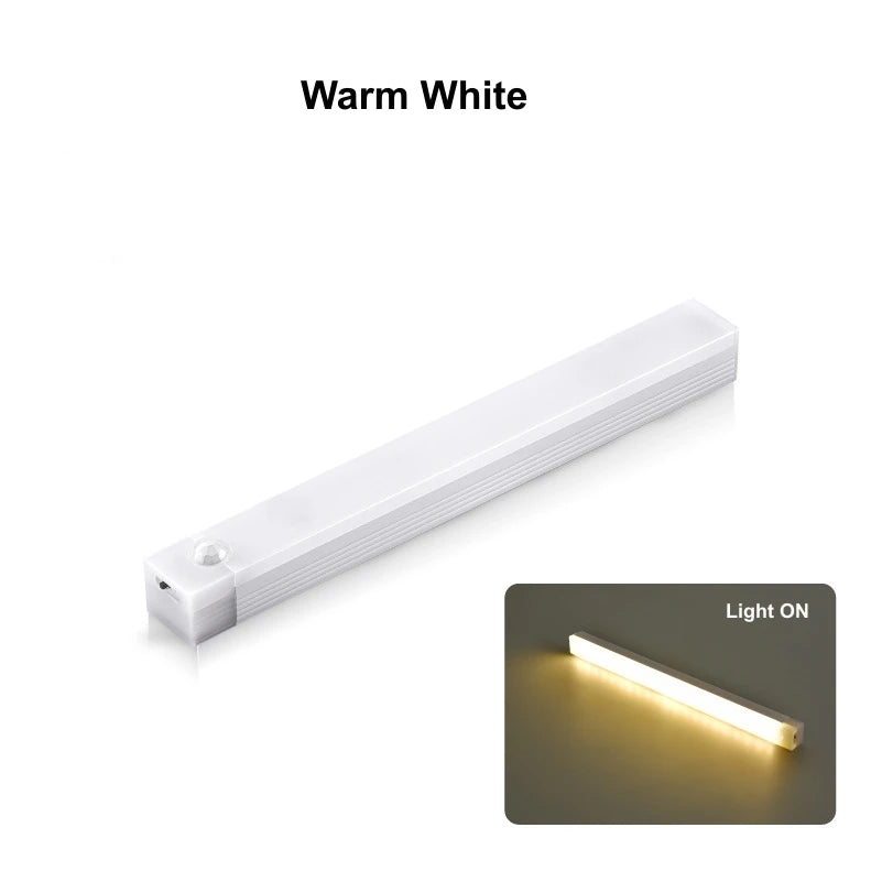 Rechargeable Motion Sensor LED Bar Light, Induction Night Light, Portable Cordless Magnetic Cabinet Lamp for Kitchen Bedside