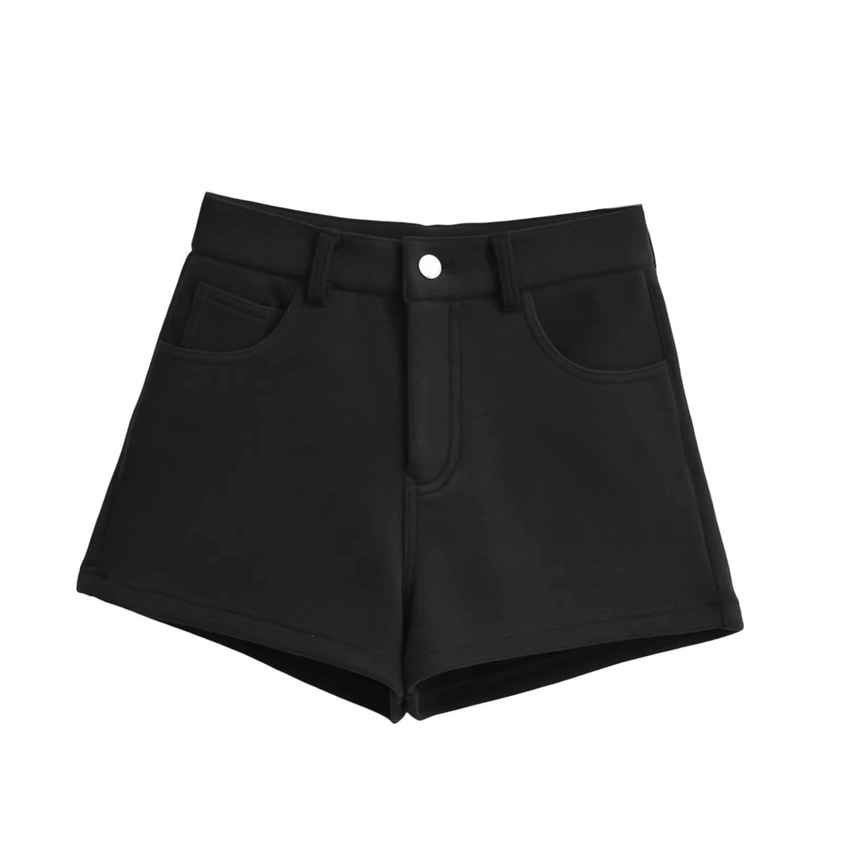 High Waist A-Line Wide Leg Pants Women's Casual Shorts Spring 2025 Korean Style Retro Elegant Outerwear Hot Pants