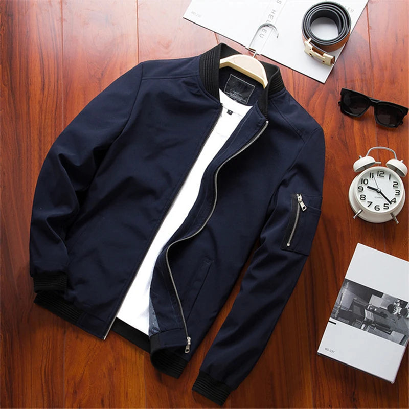 Blouson zippé ajusté pour homme | Style bomber