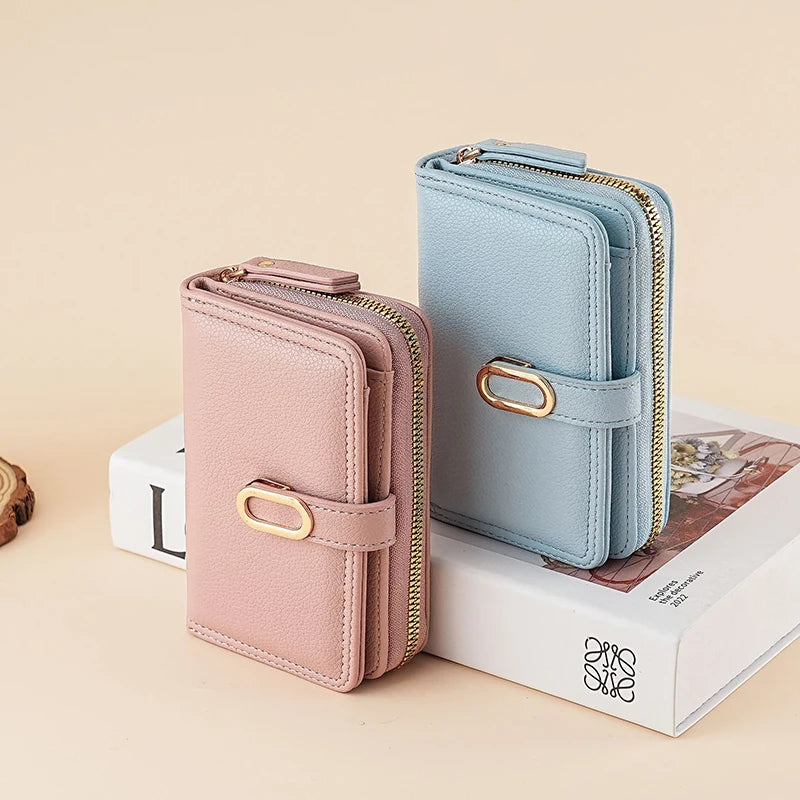 Women's Wallet with Zip Coin Pocket PU Leather Purses for Women Lychee Pattern Wallets and Handbags Money Bags Simple Billfold