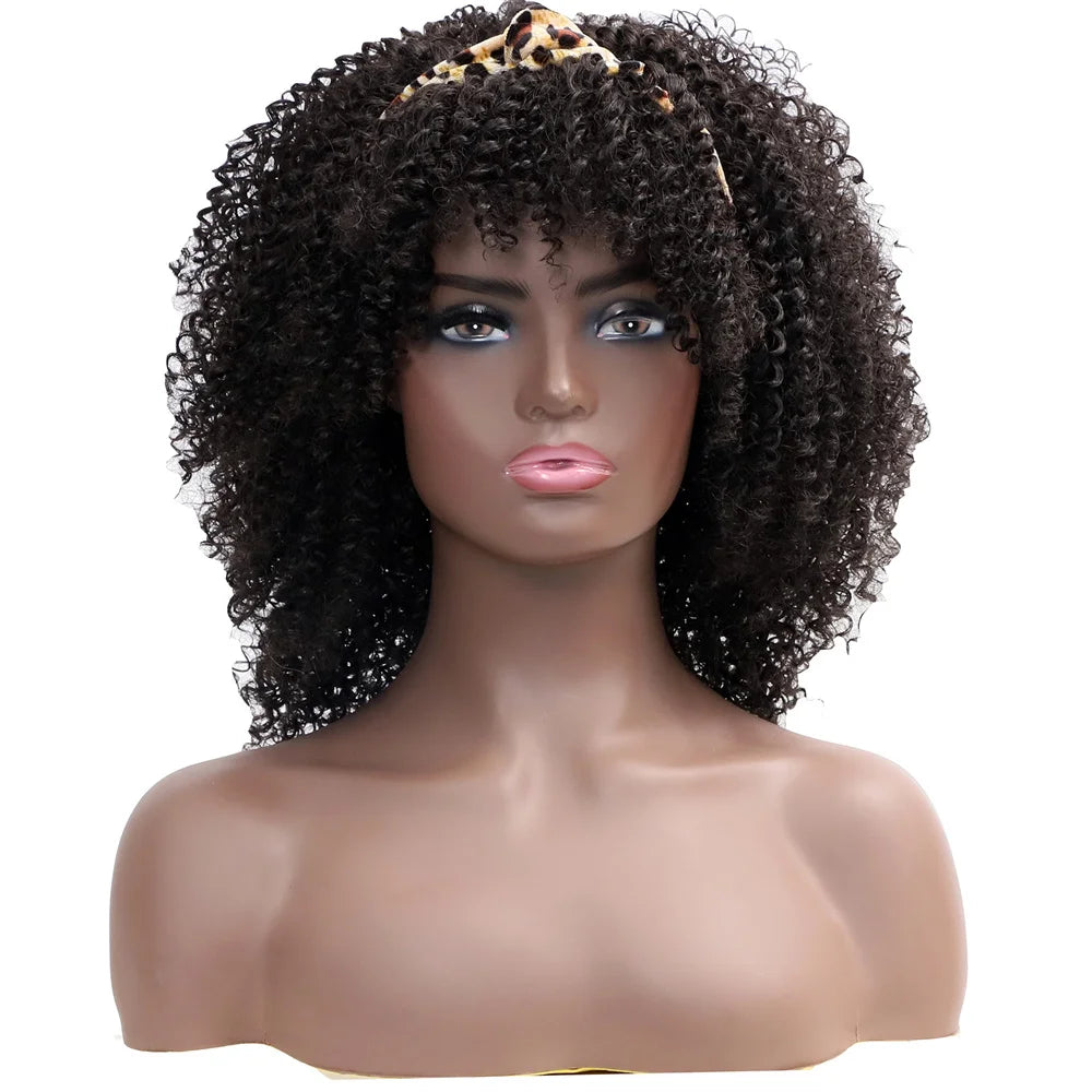 Perruque Headband Tresses Africaines Synthétique | 3 Brins | Queue de Cheval | Couvre-Cheveux | Fibre | Femme