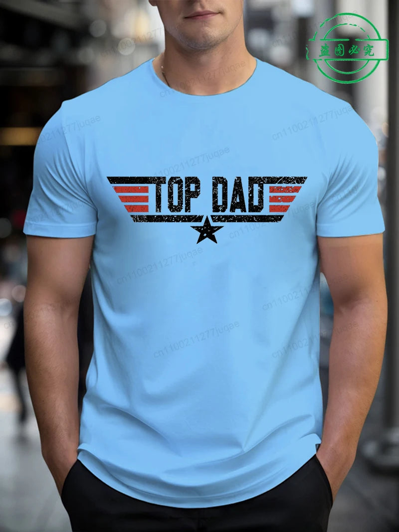 T-Shirts for Men Top Dad Design Shirts Papa Graphic Tees Short Sleeve Men's Summer Fashion T-Shirts Personality Clothing