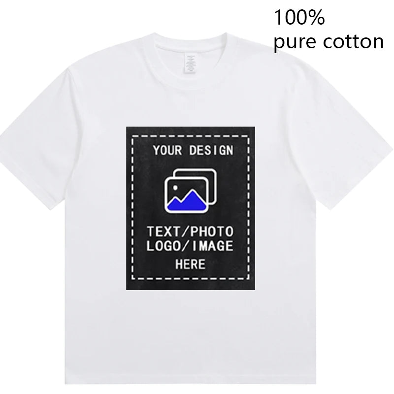 Custom-Made Men's T-Shirts Are Suitable for Team Gatherings, Gyms, and Sports Cotton Round-Neck Short-Sleeved Shirts