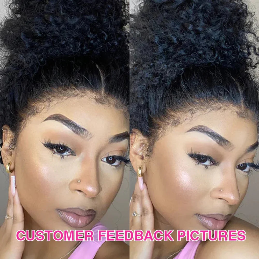 Perruque Lace Front Kinky Curly | 13x4 & 13x6 | Cheveux Humains | Frontal Lace Naturel